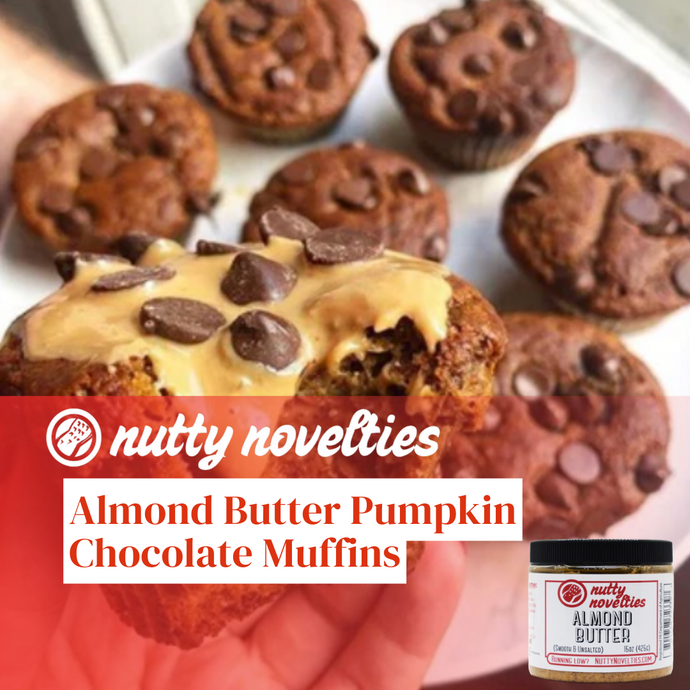 Almond Butter Pumpkin Chocolate Muffins