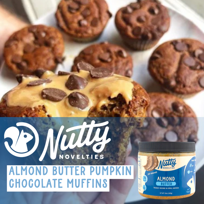 Almond Butter Pumpkin Chocolate Muffins