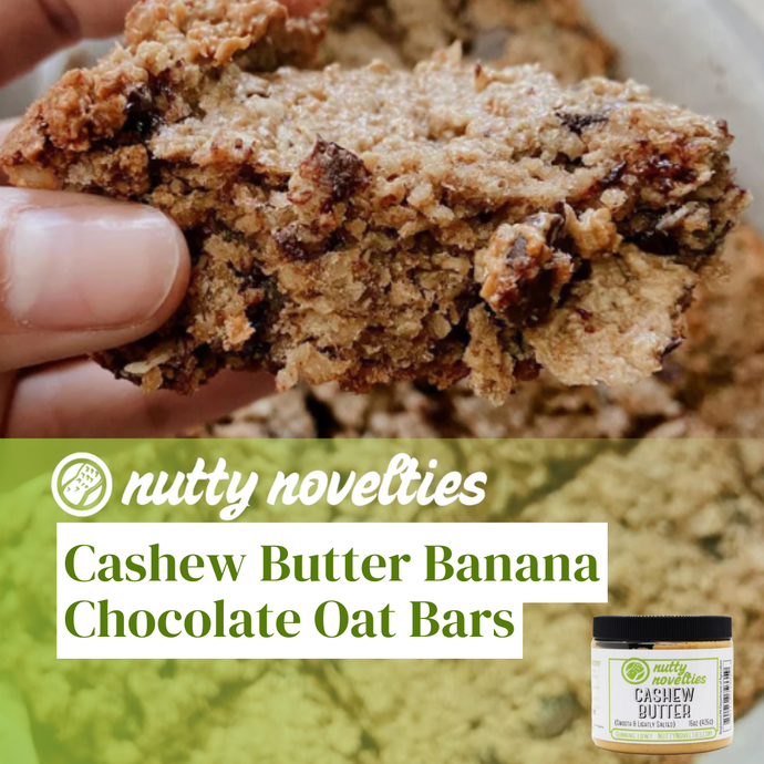 Cashew Butter Banana Chocolate Oat Bars