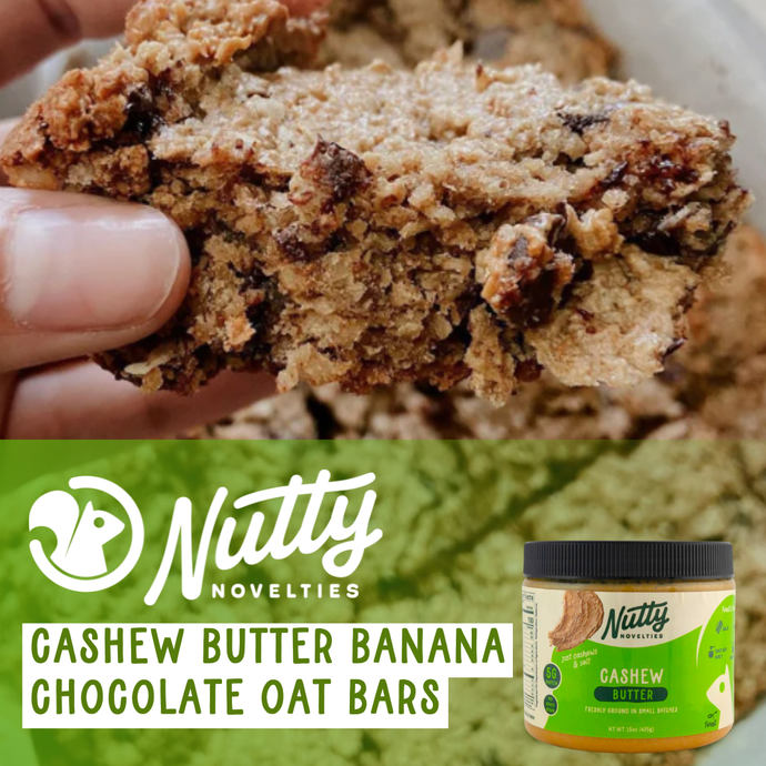 Cashew Butter Banana Chocolate Oat Bars