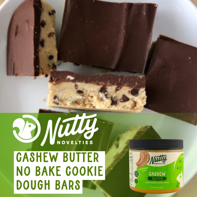 Cashew Butter No Bake Cookie Dough Bars